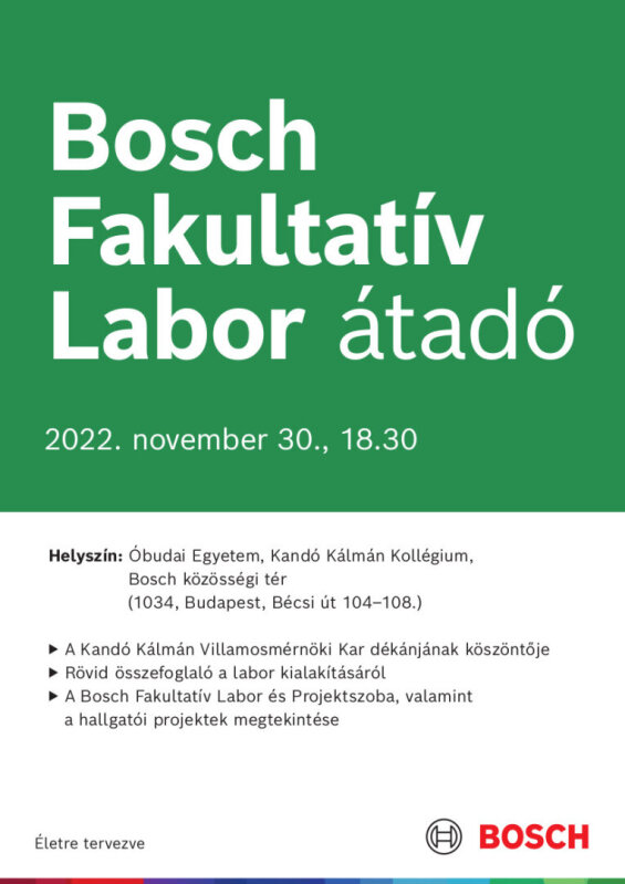 BOSCH Fakultatív Laborátadó