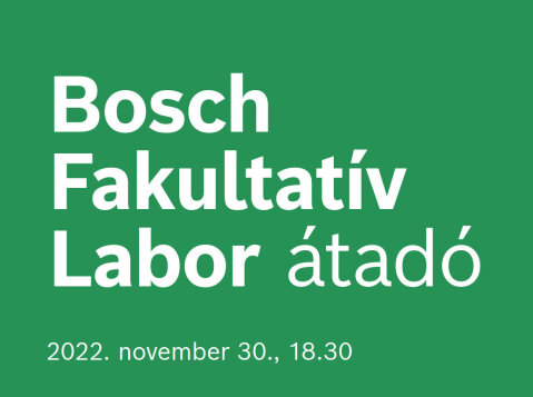 Bosch Fakultatív Labor átadó