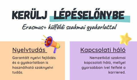 Erasmus külföldi szakmai gyakorlat