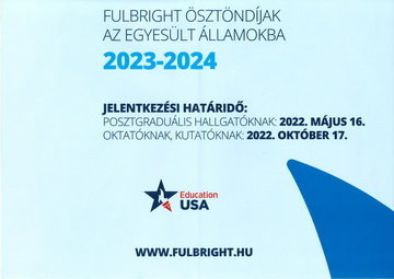 Fulbright ösztöndíjak az Egyesült Államokba 2023-2024
