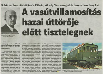 Nagy érdeklődés övezte a Kandó Emlékülést