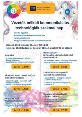 Vezeték nélküli kommunikációs technológiák szakmai nap